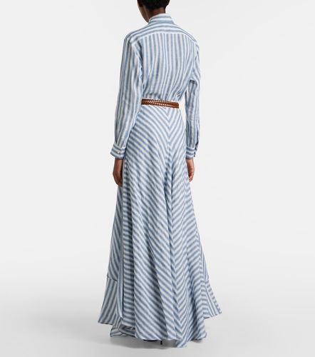 Jupe longue Shamus en lin à rayures - Ralph Lauren Collection - Modalova