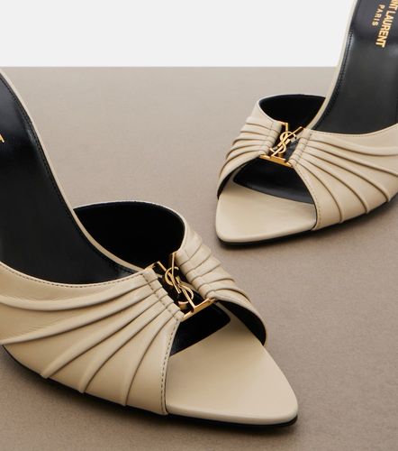 Mules Babylone Cassandre en cuir - Saint Laurent - Modalova