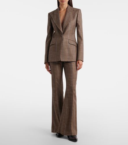 Pantalon évasé Rhein en laine et cachemire à motif pied-de-poule - Gabriela Hearst - Modalova