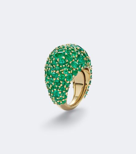 Bague Earth Dome en or 18 ct et émeraudes - Octavia Elizabeth - Modalova