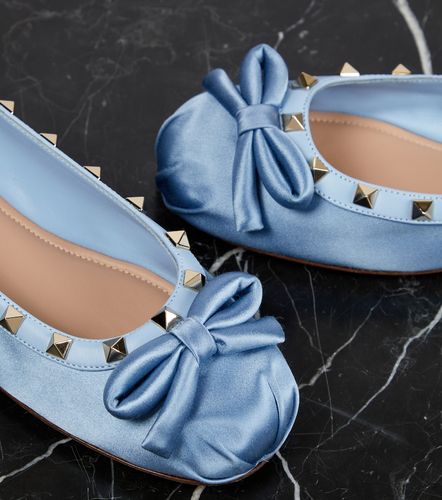 Ballerines Rockstud en satin - Valentino Garavani - Modalova