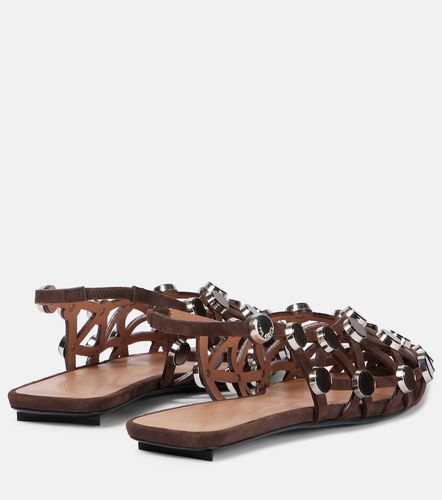 Ballerines slingback Grid en daim à ornements - The Attico - Modalova