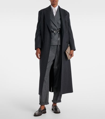 Pantalon droit raccourci en laine et cachemire - Brunello Cucinelli - Modalova