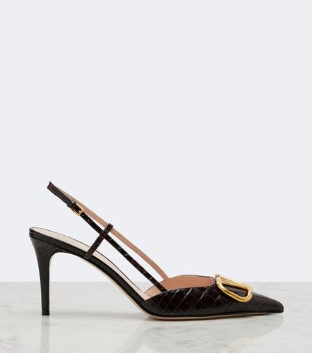 Escarpins slingback VLogo 80 en cuir - Valentino Garavani - Modalova