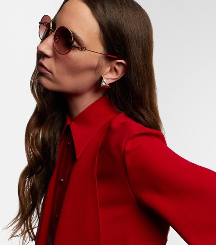 Lunettes de soleil rondes VLogo - Valentino Garavani - Modalova