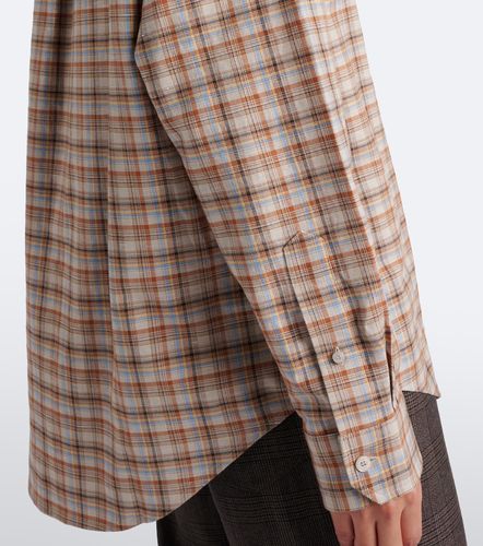 Chemise en coton et lin à carreaux - Acne Studios - Modalova