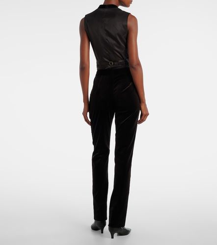 Pantalon droit en velours de coton mélangé - Ralph Lauren Collection - Modalova