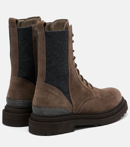 Bottines à lacets Monili en daim - Brunello Cucinelli - Modalova