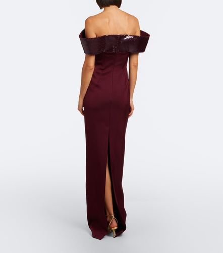 Robe longue en satin à sequins - David Koma - Modalova