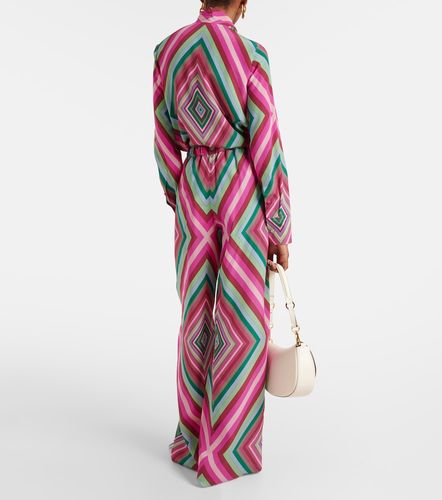 Pantalon palazzo en soie imprimé - Valentino Garavani - Modalova