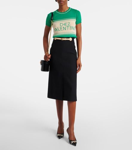 Top Chez rayé en coton - Valentino - Modalova