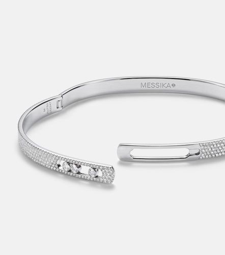 Bracelet Move Noa en or blanc 18 ct et diamants - Messika - Modalova