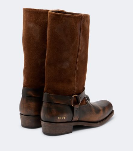 Bottes Biker en cuir et daim - Golden Goose - Modalova