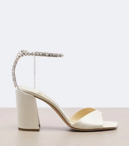 Sandales Saeda 85 en satin à ornements - Jimmy Choo - Modalova