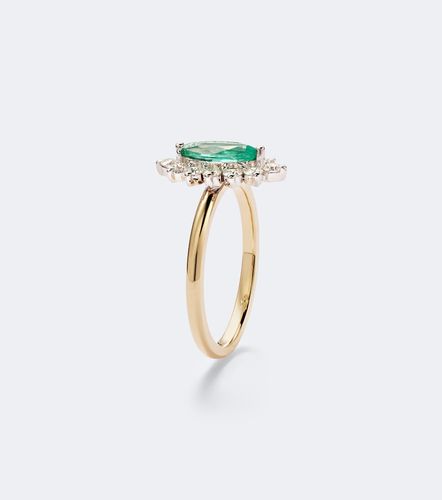 Yvonne Léon Bague Pompadour en or 18 ct, diamants et émeraude - Yvonne Leon - Modalova