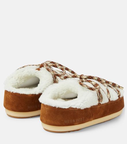 Mules en shearling et daim - Moon Boot - Modalova