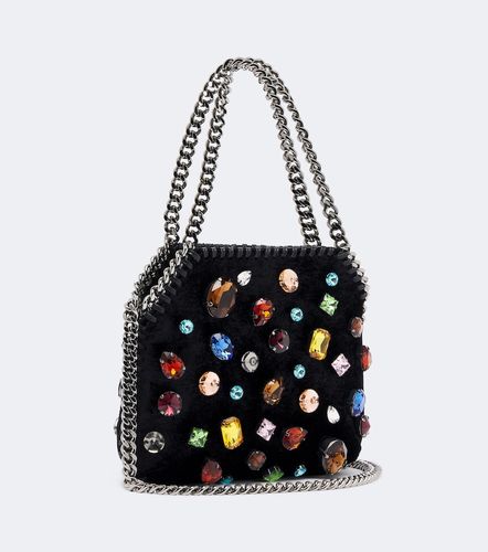 Sac Falabella Tiny en velours à ornements - Stella McCartney - Modalova