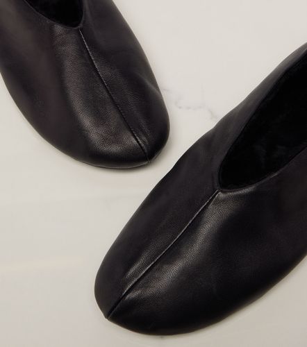 Ballerines Stella en cuir et shearling - The Row - Modalova
