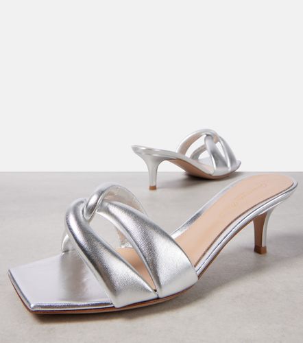 Mules en cuir métallisé - Gianvito Rossi - Modalova