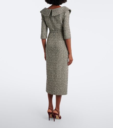 Robe midi en tweed de coton et laine mélangés - Alessandra Rich - Modalova