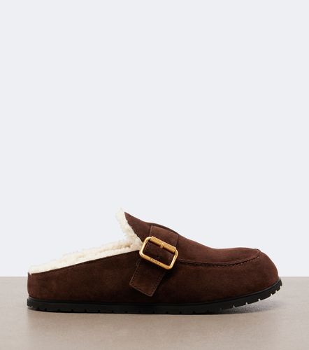 Prada Mules en daim et shearling - Prada - Modalova