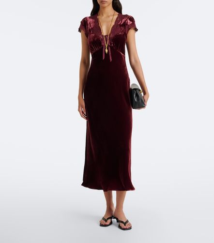 Robe midi Amari en velours à dentelle - Rixo - Modalova