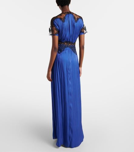 Robe longue à finitions en dentelle - Costarellos - Modalova