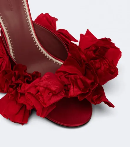 Mules en satin à appliqués floraux - Magda Butrym - Modalova