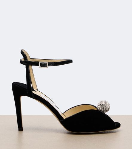 Sandales Sacora en velours à cristaux - Jimmy Choo - Modalova