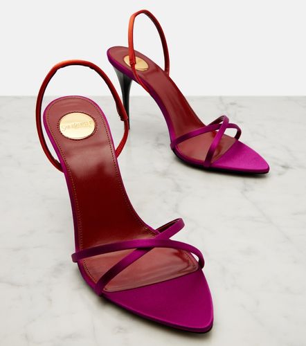 Sandales slingback Justify en crêpe de satin - Saint Laurent - Modalova