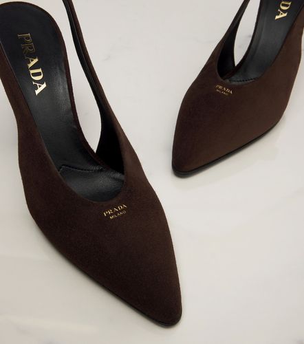 Prada Escarpins slingback en daim - Prada - Modalova
