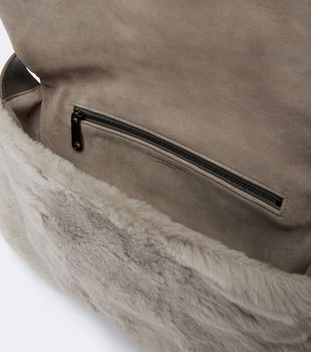 Sac à bandoulière Medium en shearling - Brunello Cucinelli - Modalova