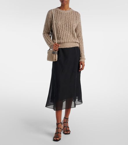 Jupe midi en organza de soie - Brunello Cucinelli - Modalova