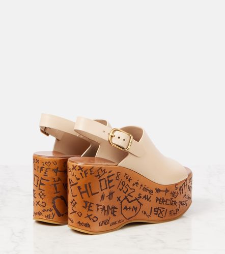 Chloé Sandales compensées Maxime en cuir - Chloe - Modalova