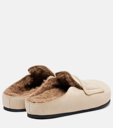 Mules en daim et shearling - Jacquemus - Modalova