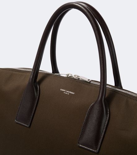 Cabas en toile et cuir - Saint Laurent - Modalova