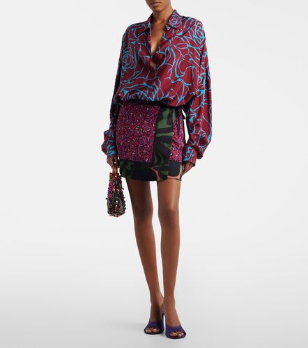 Mini-jupe portefeuille Gabrinas à imprimé - Dries Van Noten - Modalova