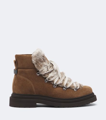 Bottines Monili en daim et shearling - Brunello Cucinelli - Modalova