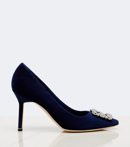 Escarpins Hangisi 90 en velours à ornements - Manolo Blahnik - Modalova