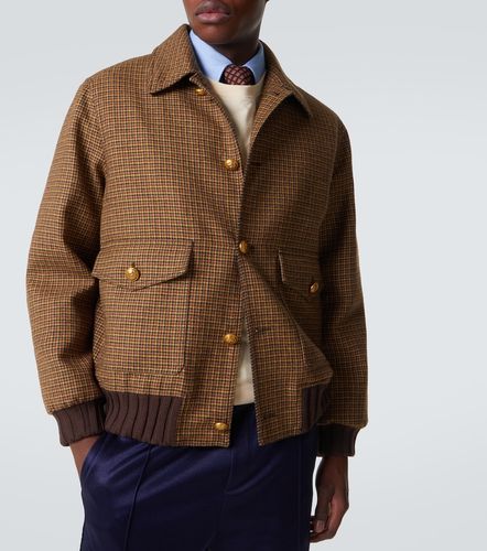Veste bomber en laine vierge à carreaux - Valentino Garavani - Modalova