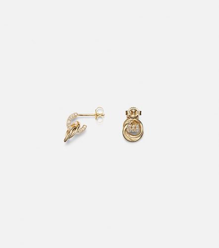 Boucles d’oreilles Forme Knot en or 14 ct et diamants - Stone and Strand - Modalova