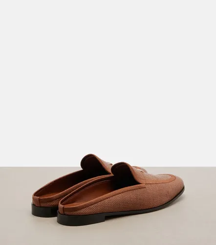 Mules Amito en raphia et cuir - Max Mara - Modalova
