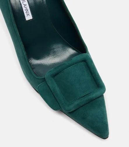 Escarpins Maysale 90 en daim - Manolo Blahnik - Modalova