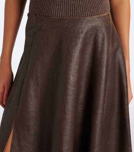 Jupe midi Cecilie en cuir - Ralph Lauren Collection - Modalova