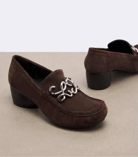 Loewe Mocassins Double L en daim - Loewe - Modalova