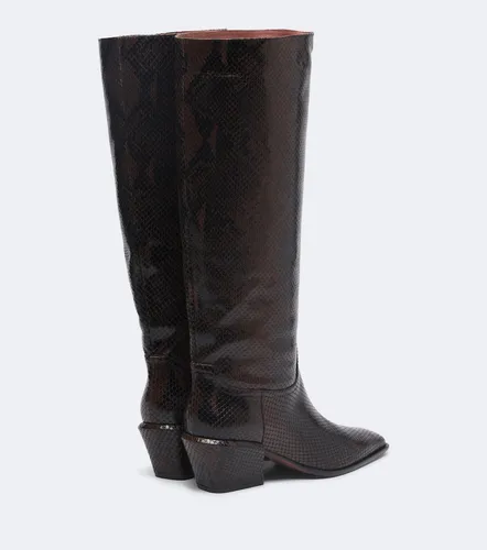Bottes Bettina en cuir façon serpent - Paris Texas - Modalova