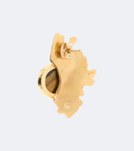 Boucles d'oreilles Crescent Sun en plaqué or 24 ct - Ysso - Modalova