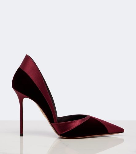 Escarpins Shadow en velours et satin - Aquazzura - Modalova