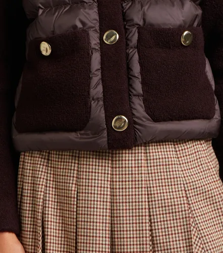 Cardigan matelassé en laine mélangée - Moncler - Modalova