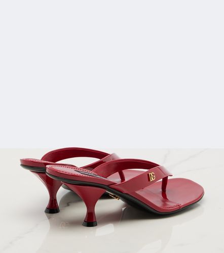 Mules DG en cuir verni - Dolce&Gabbana - Modalova